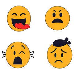 Fototapeta premium set of smileys