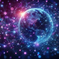 Fototapeta premium Global Connectivity Map