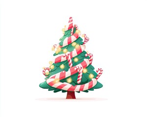 cute Christmas tree surrounded