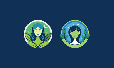 Nature and Beauty Circular Logos