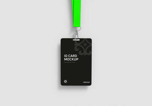 Lanyard ID card Mockup Template