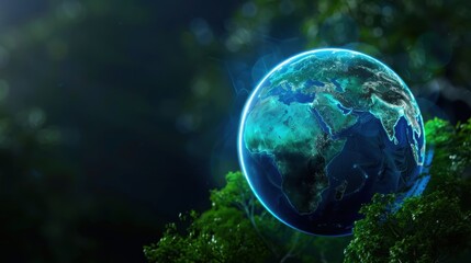 Beautiful Earth View with Greenery and Lush Background in Vibrant Colors and Vivid Details Capturing Nature's Splendor