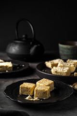 Traditional Indian dessert Burfi from sesame seed