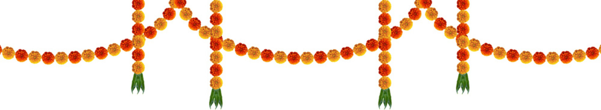 Marigold flowers festive decorative element toran entrance gate