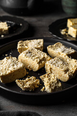 Traditional Indian dessert Burfi from sesame seed