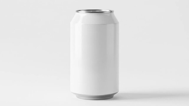 White Soda Can Mockup for Beverage Branding and Advertising.