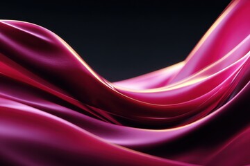 Red and golden curved light trails flow across a black background, creating an abstract, futuristic, and dynamic design