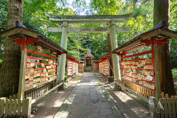 氣多大社の奥宮と森に佇む社　静寂と神秘に包まれた神域
