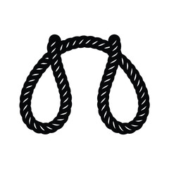 Battle ropes fitness training silhouette vector  