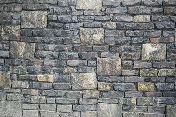 Old Stone Wall Texture in Traditional Japanese Setting