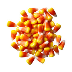 Candy Corn Pile, isolated on transparent background