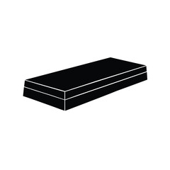 Step platform rectangular gym equipment silhouette  