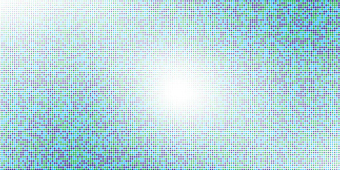 Colorful halftone gradient background with blue