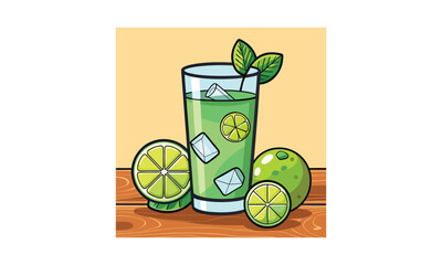 Mojito Drink Illustration