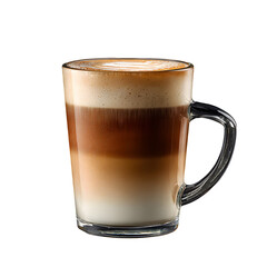 Layered Coffee Drink, isolated on transparent background