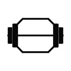 Trap bar gym weightlifting equipment silhouette  