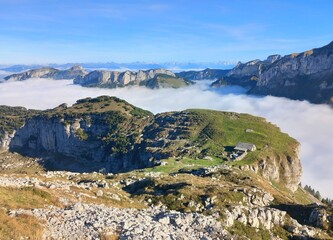 Bergwandern &uuml;ber den Wolken im Alpstein, Ostschweiz