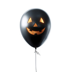 Halloween Jack-o'-Lantern Balloon 3d rendered, isolated on transparent background
