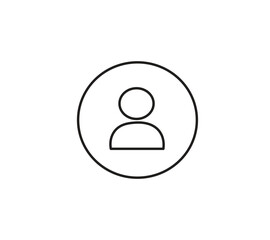 Minimal Flat User Icon for Profile Design  isolated on white background