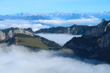 Bergwandern &uuml;ber den Wolken im Alpstein, Ostschweiz
