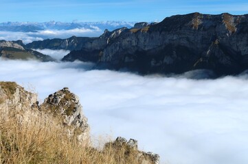 Bergwandern &uuml;ber den Wolken im Alpstein, Ostschweiz
