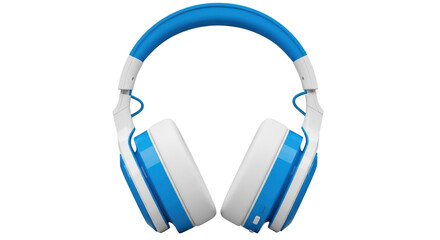 Isolated headphones with blue accents provide excellent audio quality for listeners
