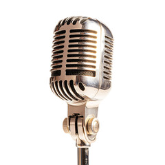 Fototapeta premium Vintage Studio Microphone on Transparent Background