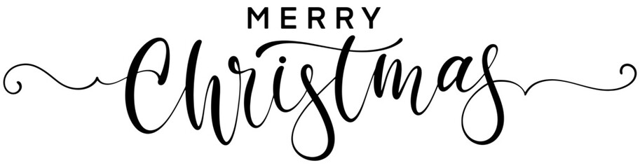 Merry christmas lettering calligraphy vector eps