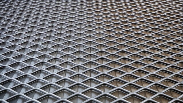 Expanded Metal Grid Top View for Industrial Applications