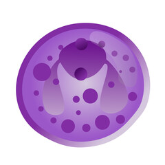 Detailed eosinophil illustration for medical education, research, and healthcare marketing, showcasing cell biology and immune response with scientific accuracy