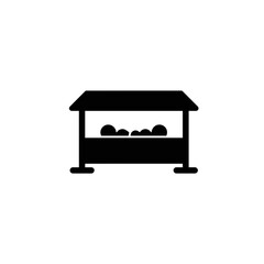 Baby Jesus in manger icon in black for Christmas graphics