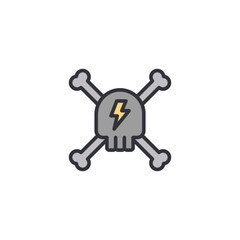 An icon showing mechanical gears with lightning symbol representing the integration of power and machine energy efficiency.