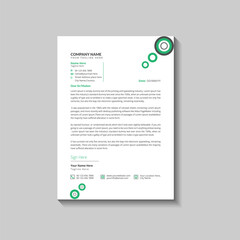 Modern clean business letterhead design corporate letterhead.
