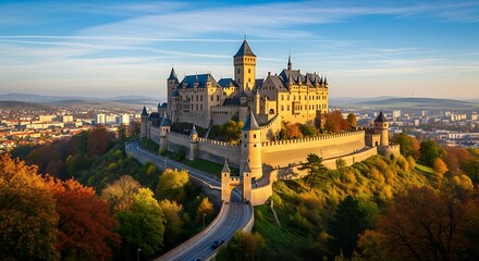 Obraz premium Majestic Hohenzollern Castle - A Historical Landmark in Germany.