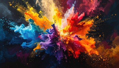 Vibrant Color Explosion Abstract Background