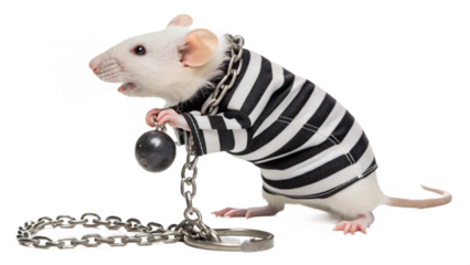 Mouse wears a cute outfit, isolated on a transparent background PNG