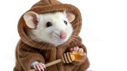 Mouse wears a cute outfit, isolated on a transparent background PNG