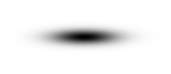 Realistic Circular Shadow Effect, Isolated Design on Transparent Background