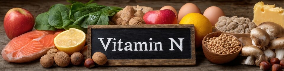 Vitamin-Rich Foods: Salmon, Eggs, Nuts, Mushrooms, Cauliflower, Apple, and Greens