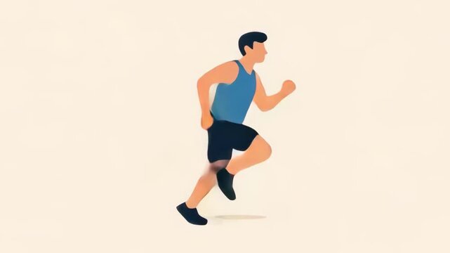 an athlete who is practicing running