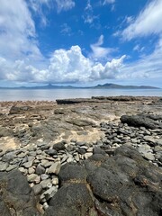 Les paysages de l'île de Mayotte , beach and rocks