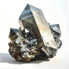 Pyrite mineral cluster