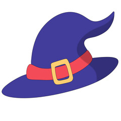 Hand-drawn witch hat, playful sketch style