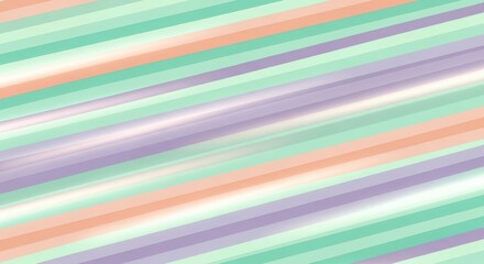 Diagonal stripes in pastel colors like mint green, peach, and lavender, creating a soft, painterly, and cheerful striped background pattern