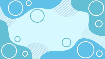 Light blue Memphis-style background with color patches and circles, geometric pattern, playful design