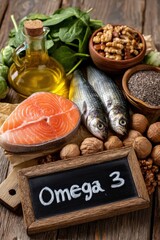 Omega-3 Rich Foods: Salmon, Fish, Oil, Walnuts, Flax Seeds, and Fish Oil Capsules
