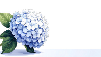 A hydrangea bloom bursting