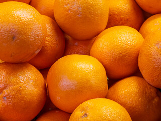 Fresh ripe oranges background full frame