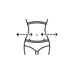 Slim Waistline Icon – Body Shape Symbol for Fitness, Weight Loss, and Wellness Design