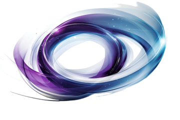Abstract swirl of purple and blue with light effects